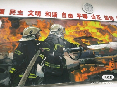 致以烈火中的英雄,消防安全主題黑板報